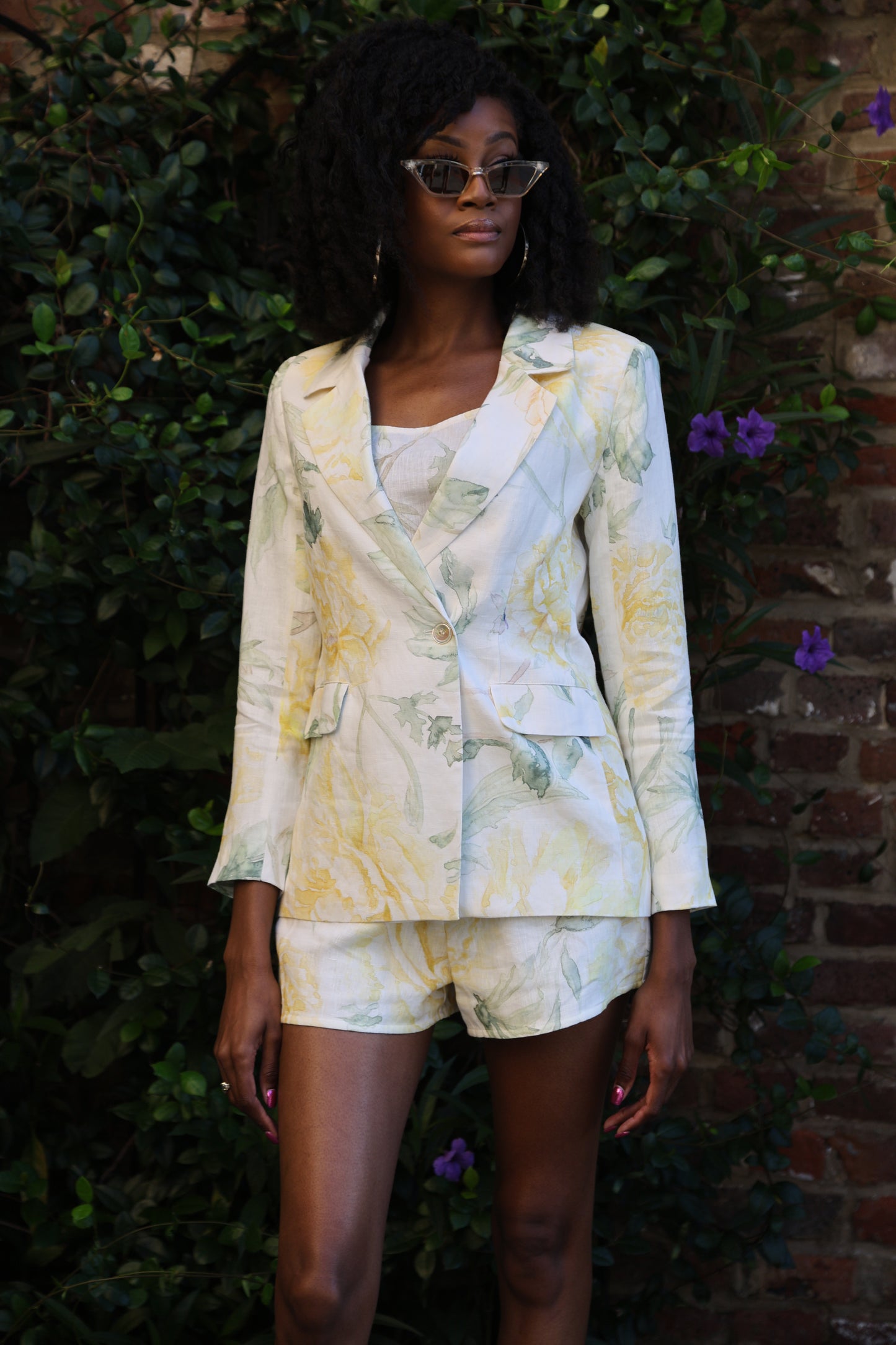 flowery blazer