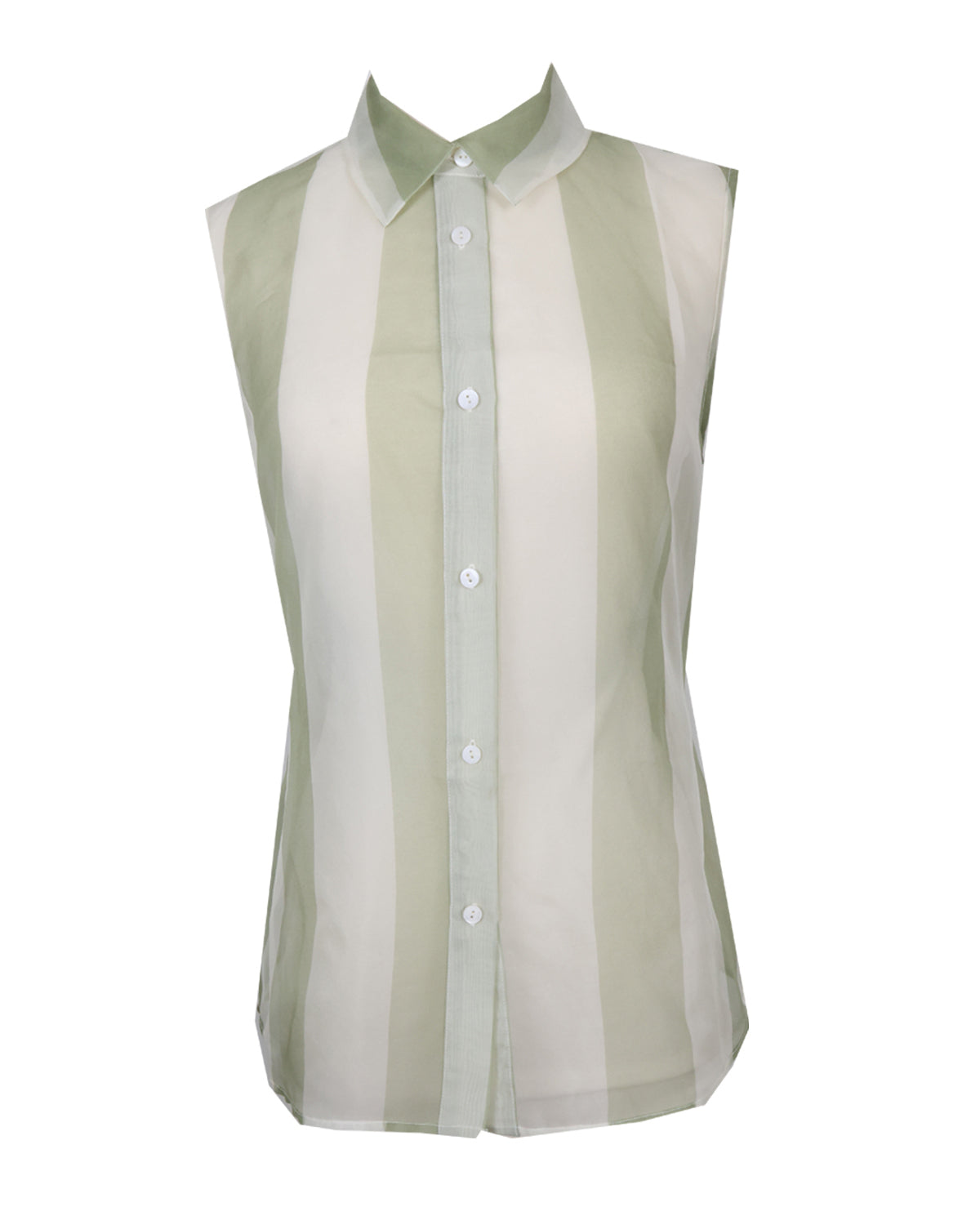 Marie Organza Button Down in Limelight