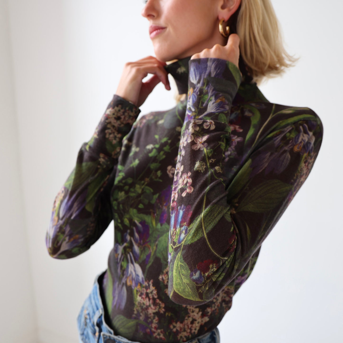 Olivia Turtleneck in Black Canopy
