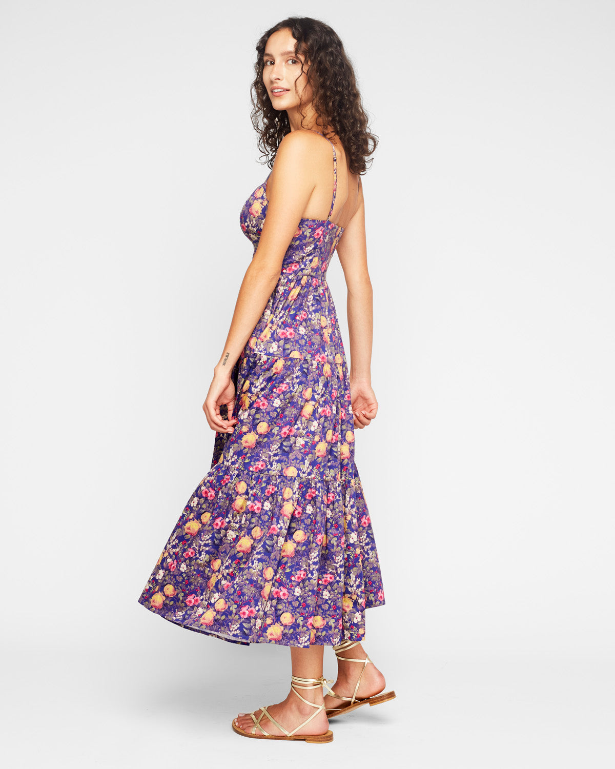 purple floral maxi dress