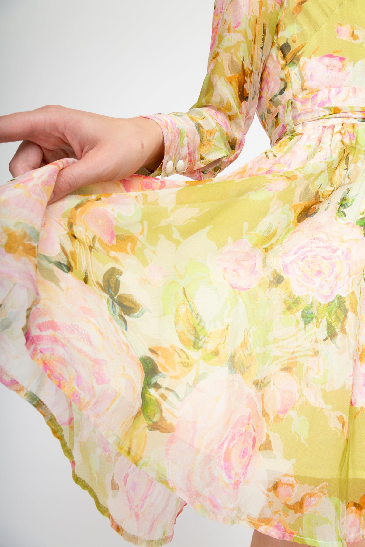 light green floral dress