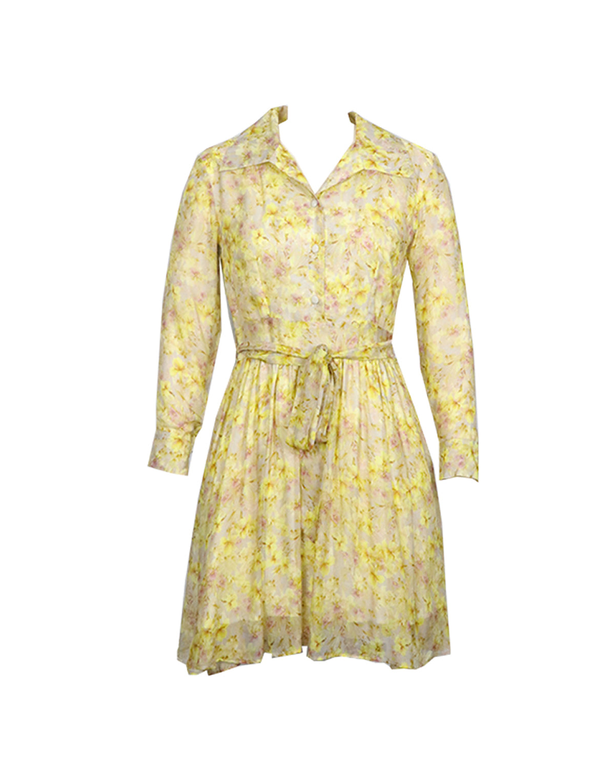 Sazan Yellow Floral Dress