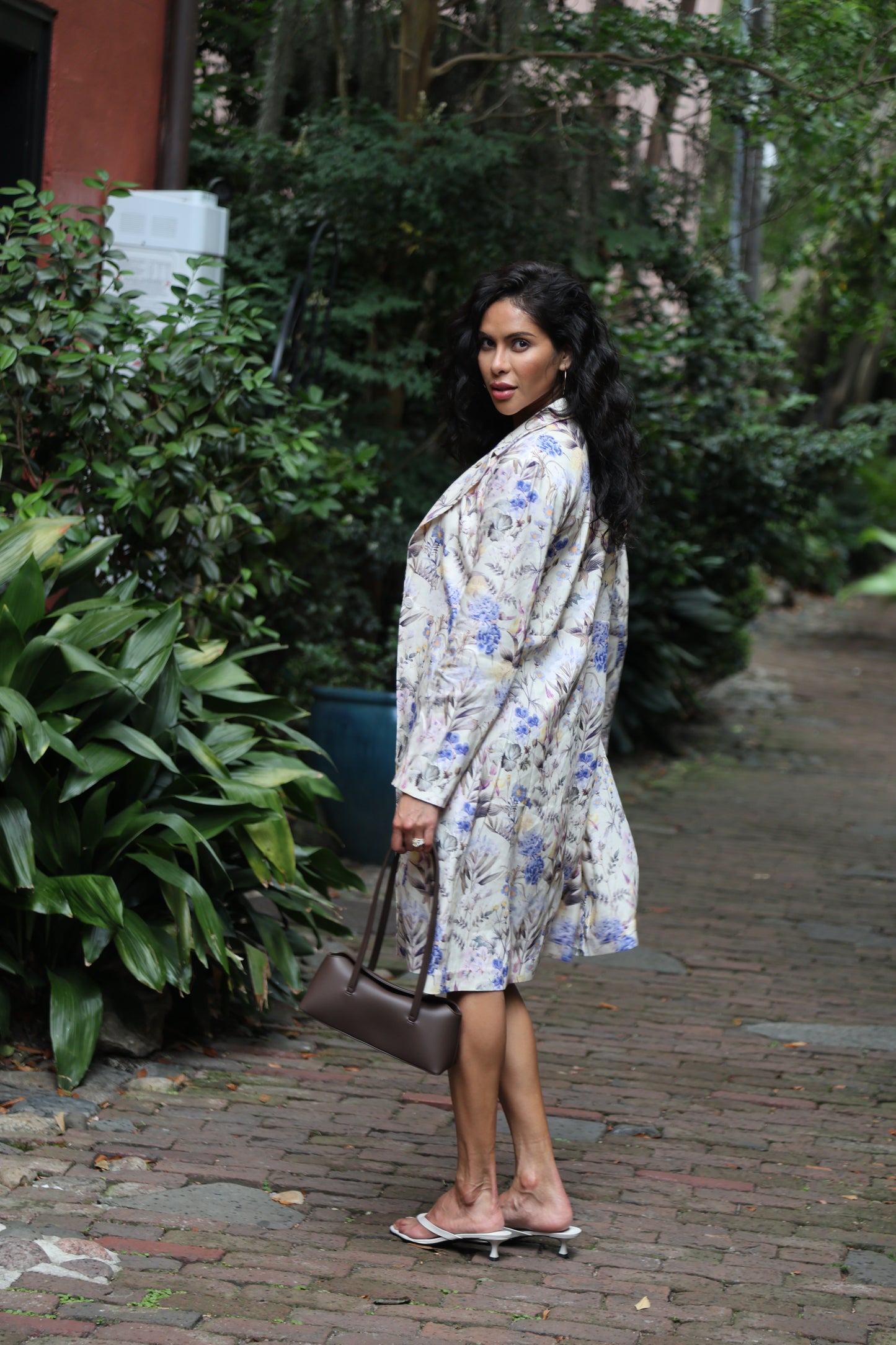 Claudia Linen Jacket in Periwinkle