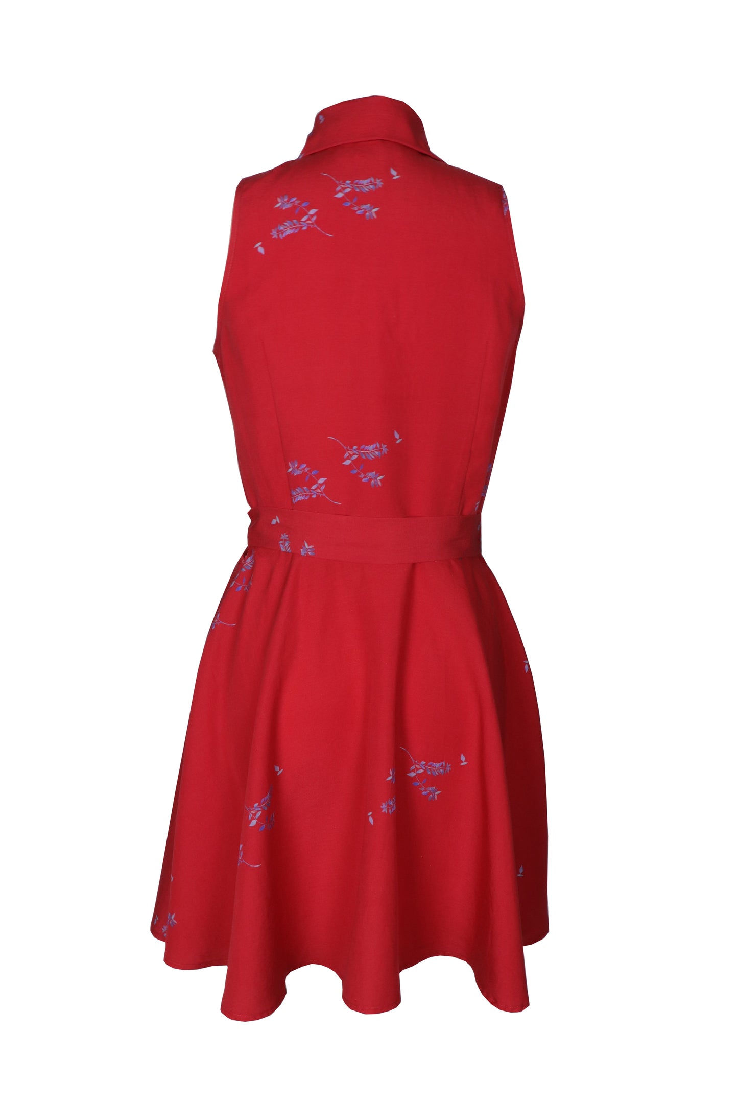 Natalia Red Collared Dress