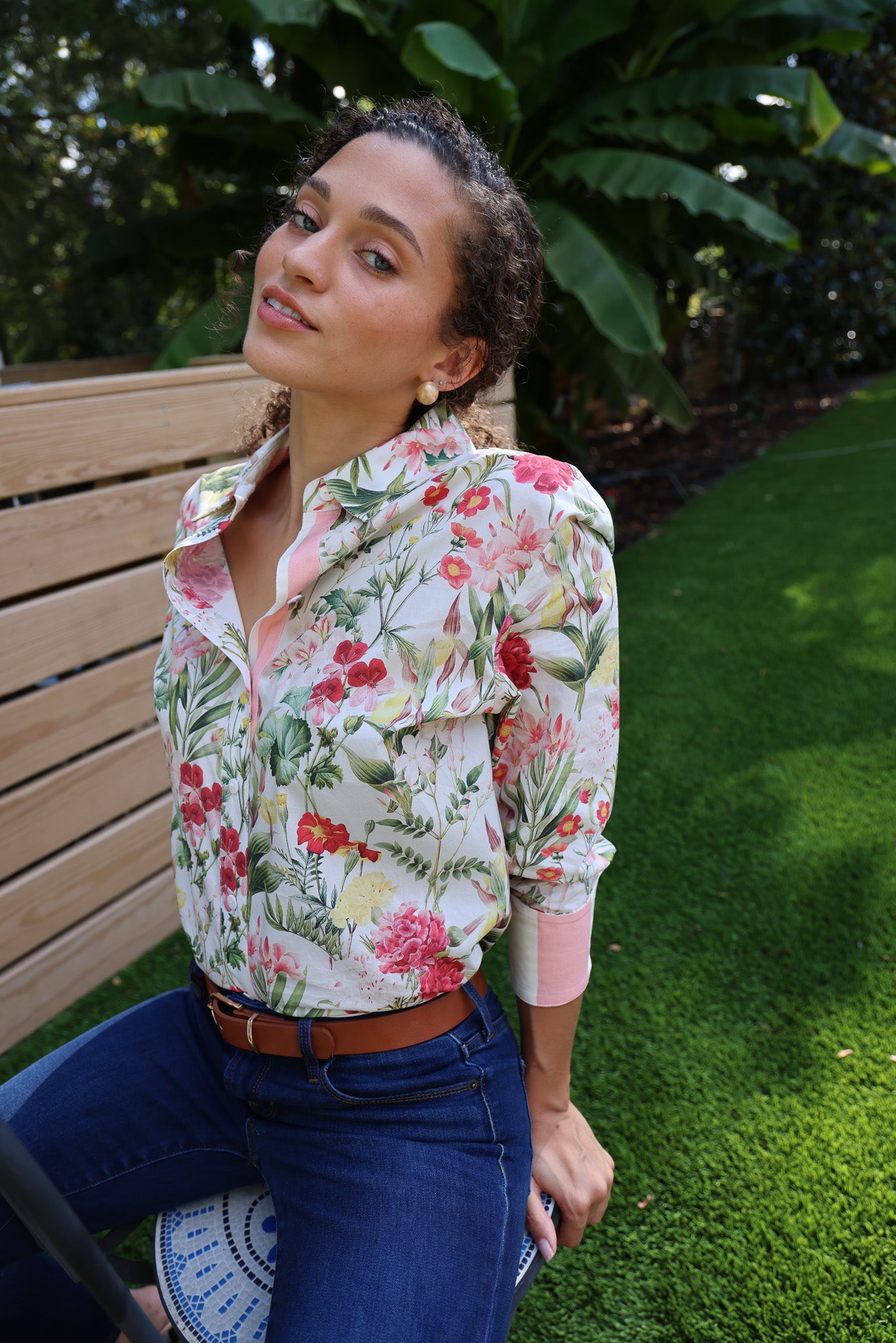 Floral Button Down