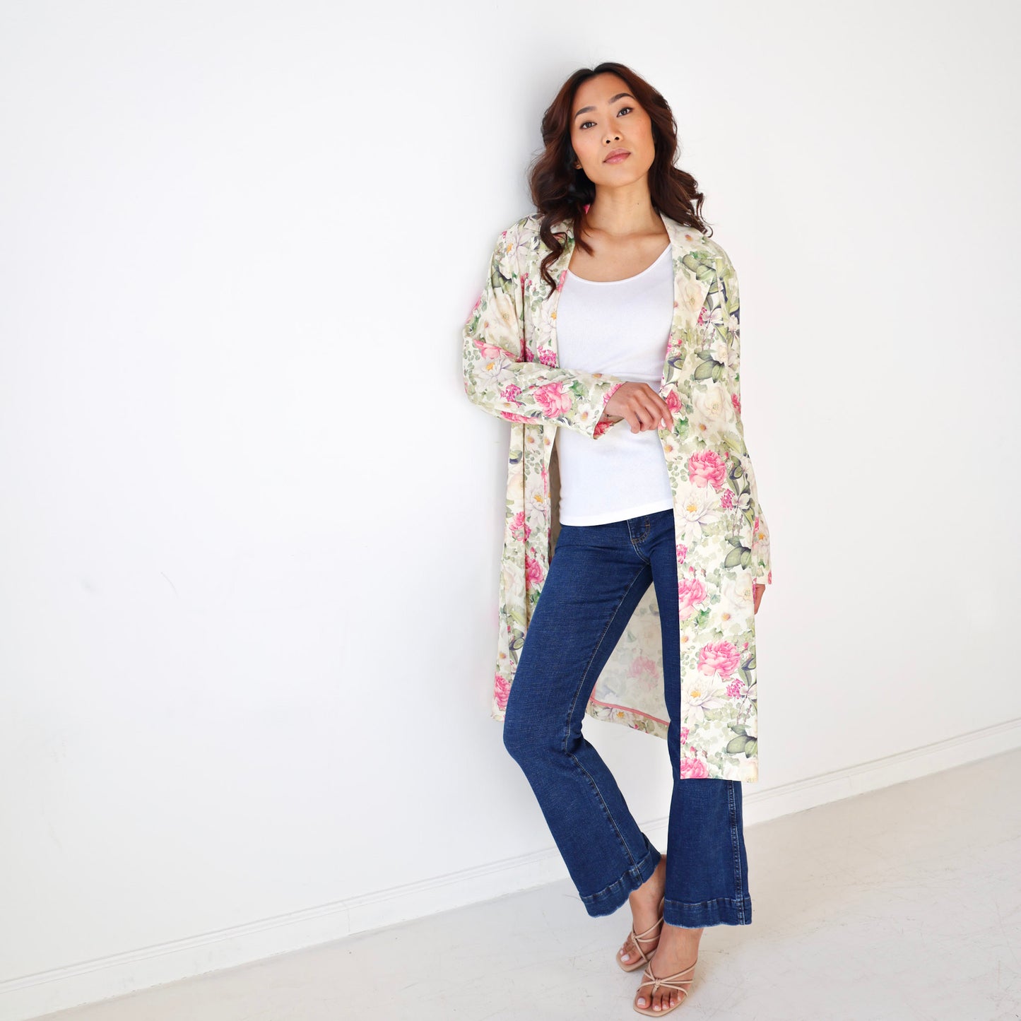 Claudia Linen Jacket in Rose