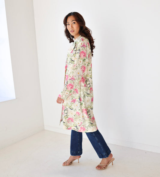 Claudia Linen Jacket in Rose