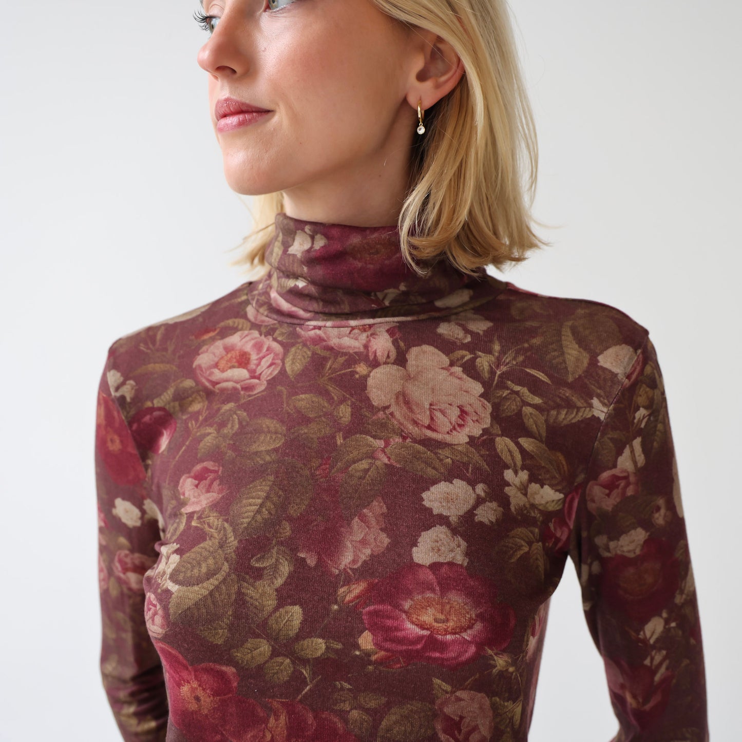 Olivia Turtleneck in Pressed Rose