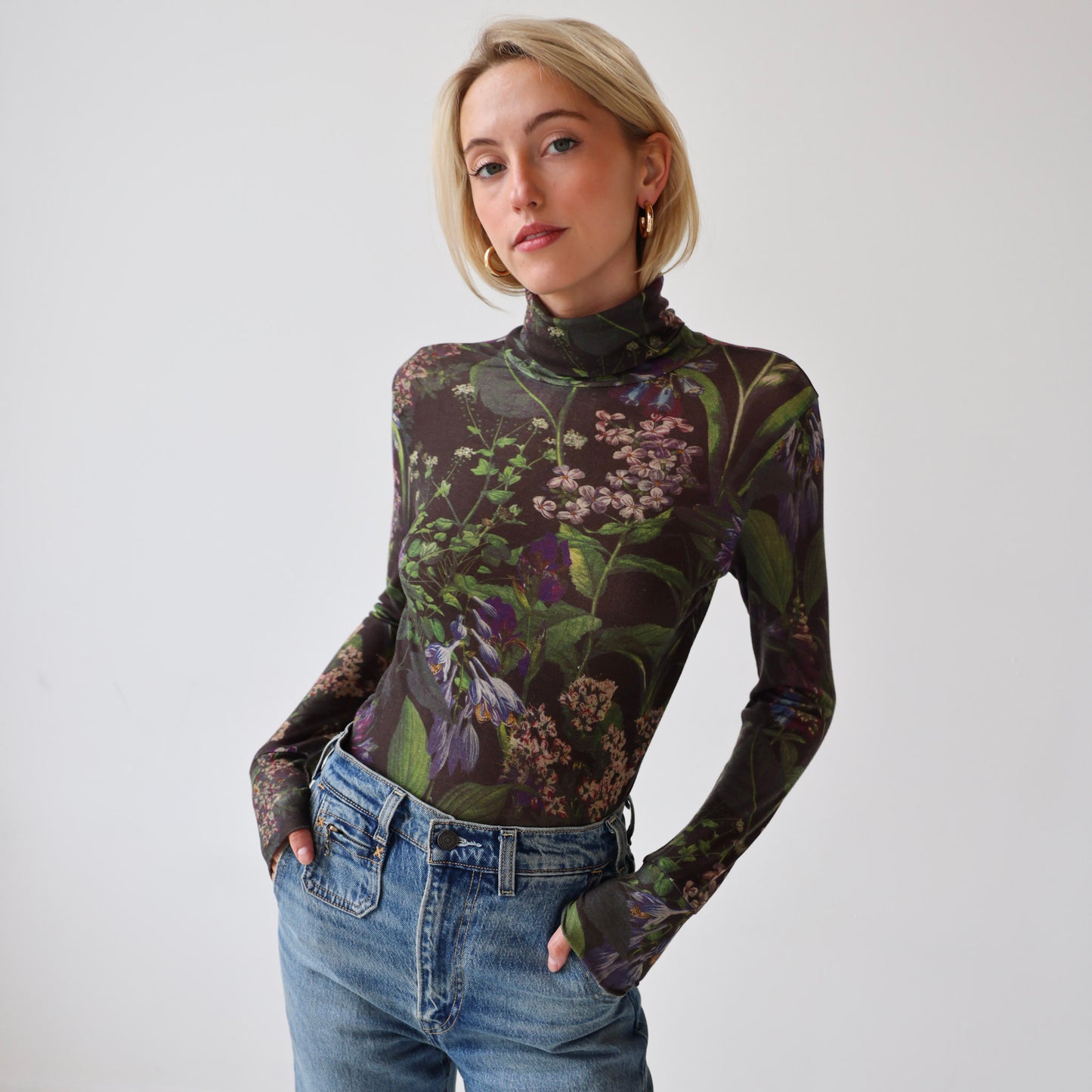Olivia Turtleneck in Black Canopy